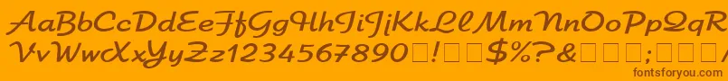 ElfringEliteNormal Font – Brown Fonts on Orange Background