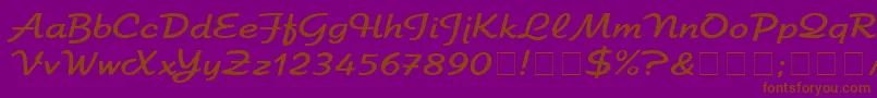 ElfringEliteNormal Font – Brown Fonts on Purple Background