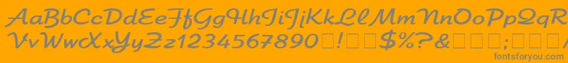 ElfringEliteNormal Font – Gray Fonts on Orange Background