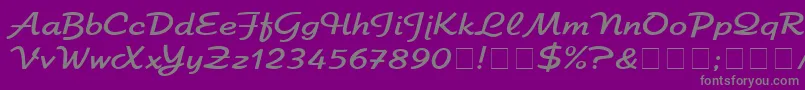 ElfringEliteNormal Font – Gray Fonts on Purple Background
