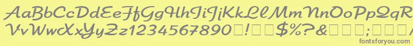 ElfringEliteNormal Font – Gray Fonts on Yellow Background