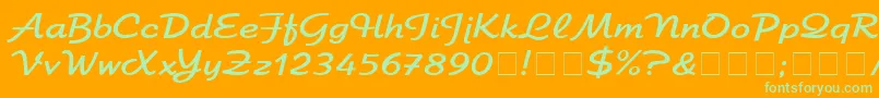ElfringEliteNormal Font – Green Fonts on Orange Background