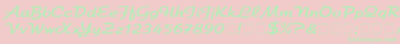 ElfringEliteNormal Font – Green Fonts on Pink Background