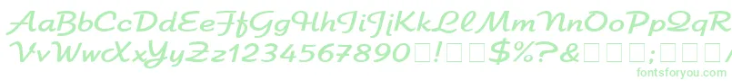 ElfringEliteNormal Font – Green Fonts on White Background