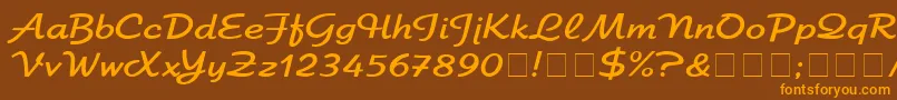 ElfringEliteNormal Font – Orange Fonts on Brown Background