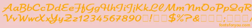 ElfringEliteNormal Font – Orange Fonts on Pink Background