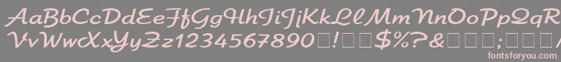 ElfringEliteNormal Font – Pink Fonts on Gray Background