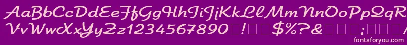 ElfringEliteNormal Font – Pink Fonts on Purple Background