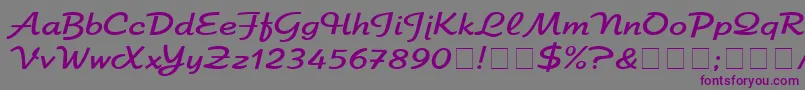 ElfringEliteNormal Font – Purple Fonts on Gray Background