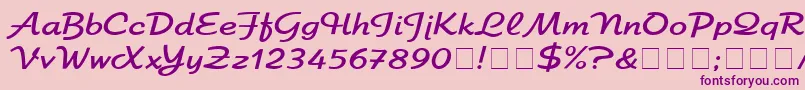 ElfringEliteNormal Font – Purple Fonts on Pink Background
