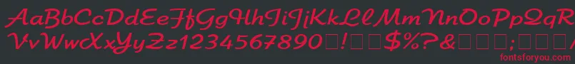 ElfringEliteNormal Font – Red Fonts on Black Background