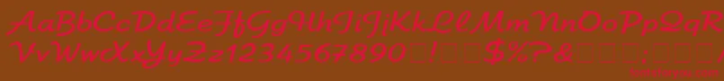 ElfringEliteNormal Font – Red Fonts on Brown Background