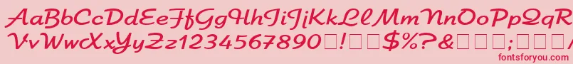 ElfringEliteNormal Font – Red Fonts on Pink Background