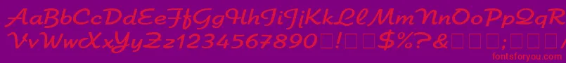 ElfringEliteNormal Font – Red Fonts on Purple Background