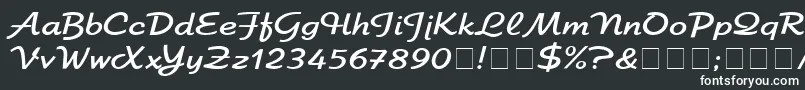 フォントElfringEliteNormal – 黒い背景に白い文字