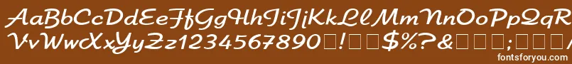 ElfringEliteNormal Font – White Fonts on Brown Background