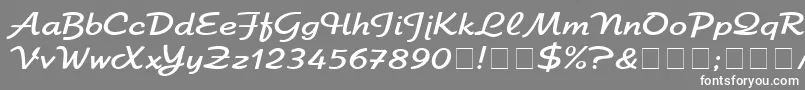 フォントElfringEliteNormal – 灰色の背景に白い文字