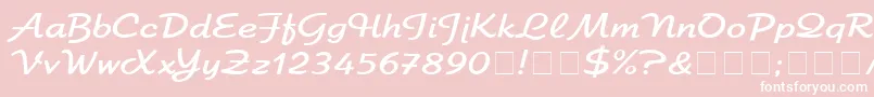 ElfringEliteNormal-Schriftart – Weiße Schriften auf rosa Hintergrund
