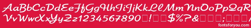 フォントElfringEliteNormal – 赤い背景に白い文字