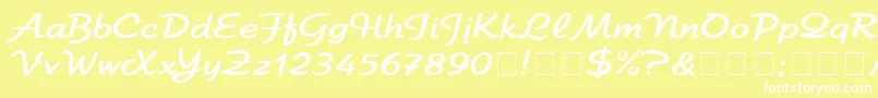 ElfringEliteNormal Font – White Fonts on Yellow Background