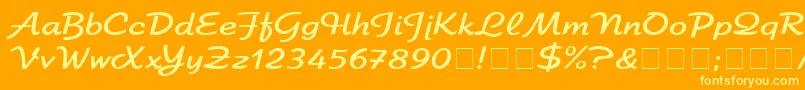 ElfringEliteNormal Font – Yellow Fonts on Orange Background