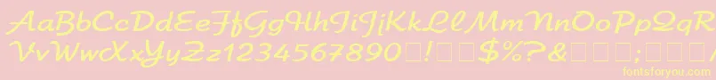 ElfringEliteNormal Font – Yellow Fonts on Pink Background