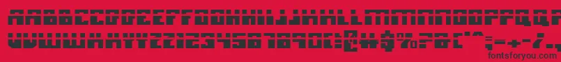 MicronianLaser Font – Black Fonts on Red Background