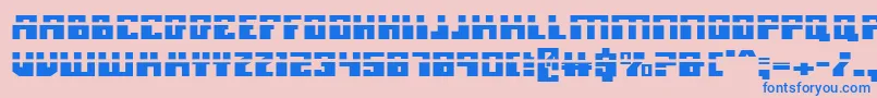 MicronianLaser Font – Blue Fonts on Pink Background