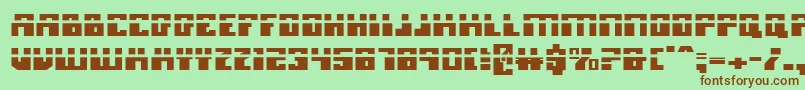 MicronianLaser Font – Brown Fonts on Green Background