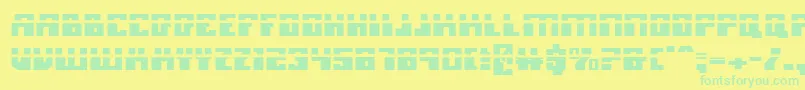 MicronianLaser Font – Green Fonts on Yellow Background