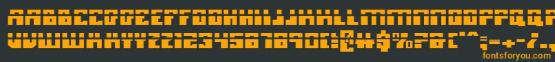 フォントMicronianLaser – 黒い背景にオレンジの文字