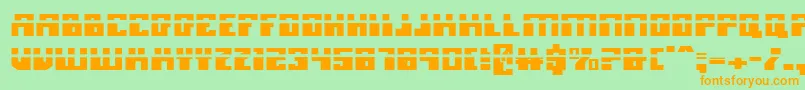 MicronianLaser Font – Orange Fonts on Green Background
