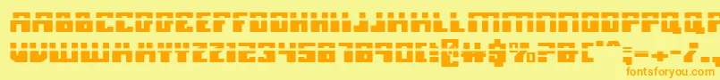 MicronianLaser Font – Orange Fonts on Yellow Background