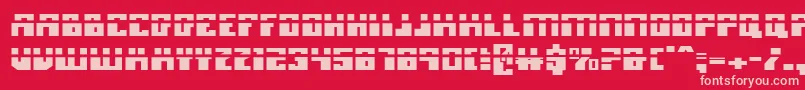 MicronianLaser Font – Pink Fonts on Red Background