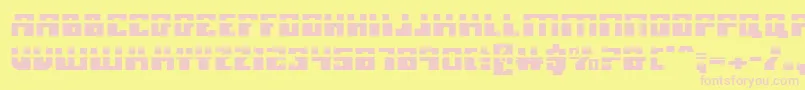 MicronianLaser Font – Pink Fonts on Yellow Background