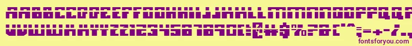 MicronianLaser Font – Purple Fonts on Yellow Background
