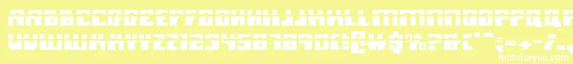 MicronianLaser Font – White Fonts on Yellow Background