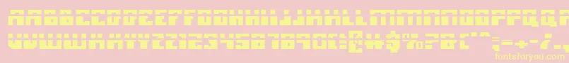 MicronianLaser Font – Yellow Fonts on Pink Background