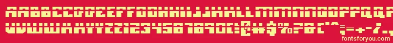 MicronianLaser Font – Yellow Fonts on Red Background