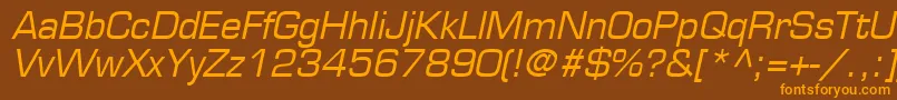 fuente PalindromeSsiItalic – Fuentes Naranjas Sobre Fondo Marrón