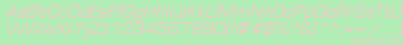 PalindromeSsiItalic Font – Pink Fonts on Green Background