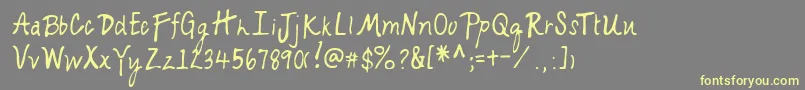 Lehn153 Font – Yellow Fonts on Gray Background