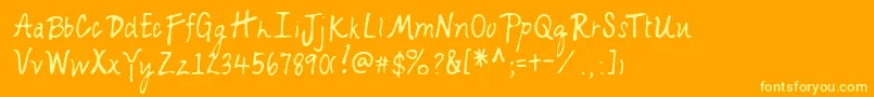 Lehn153 Font – Yellow Fonts on Orange Background