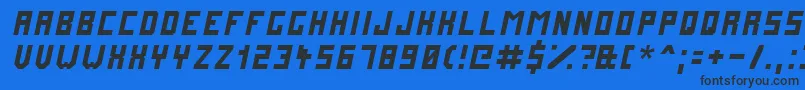 Шрифт FuturemillenniumItalic – чёрные шрифты на синем фоне