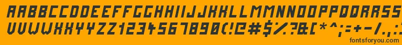 FuturemillenniumItalic Font – Black Fonts on Orange Background