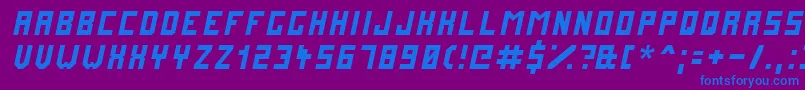 fuente FuturemillenniumItalic – Fuentes Azules Sobre Fondo Morado