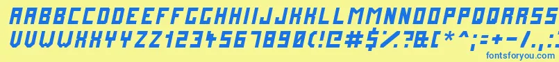 fuente FuturemillenniumItalic – Fuentes Azules Sobre Fondo Amarillo