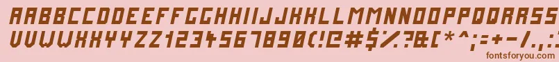 FuturemillenniumItalic Font – Brown Fonts on Pink Background