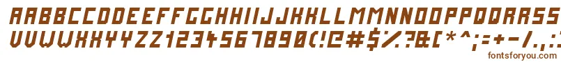 FuturemillenniumItalic Font – Brown Fonts on White Background