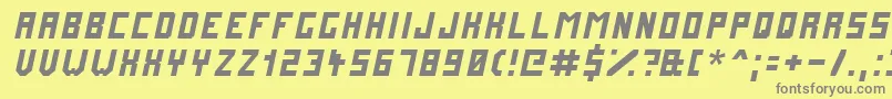 FuturemillenniumItalic Font – Gray Fonts on Yellow Background